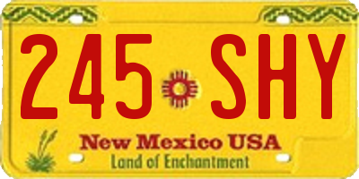 NM license plate 245SHY