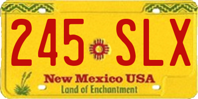 NM license plate 245SLX