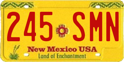 NM license plate 245SMN