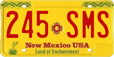 NM license plate 245SMS