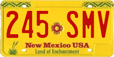 NM license plate 245SMV