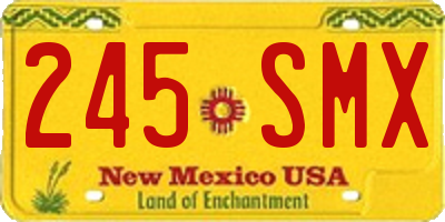 NM license plate 245SMX