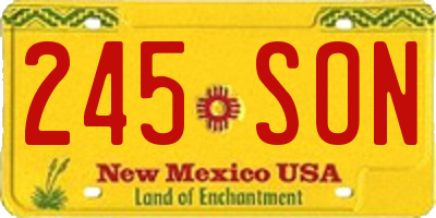 NM license plate 245SON