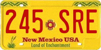 NM license plate 245SRE