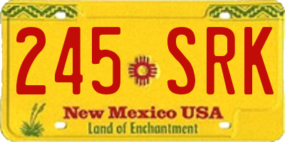 NM license plate 245SRK