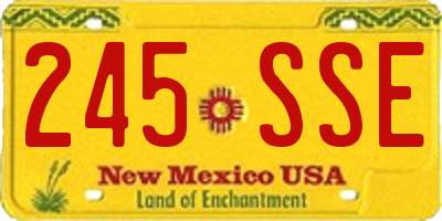 NM license plate 245SSE