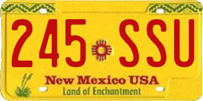 NM license plate 245SSU