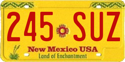 NM license plate 245SUZ