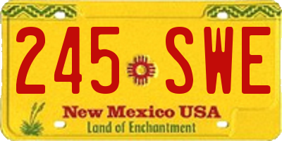 NM license plate 245SWE