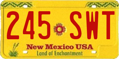 NM license plate 245SWT