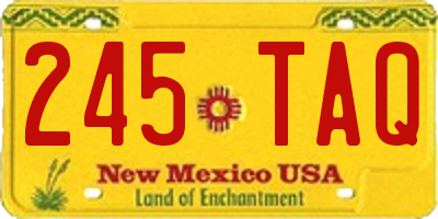 NM license plate 245TAQ