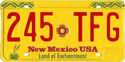 NM license plate 245TFG