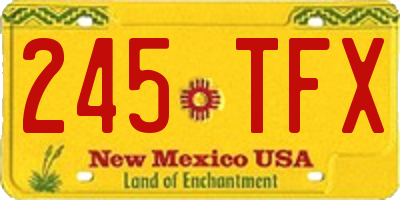 NM license plate 245TFX