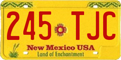 NM license plate 245TJC