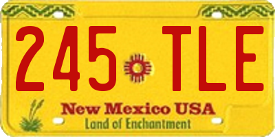 NM license plate 245TLE