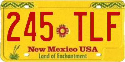 NM license plate 245TLF