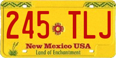 NM license plate 245TLJ