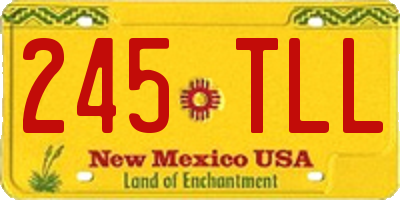 NM license plate 245TLL