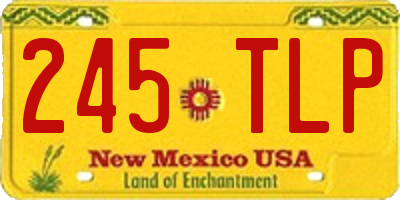 NM license plate 245TLP