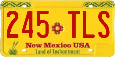 NM license plate 245TLS