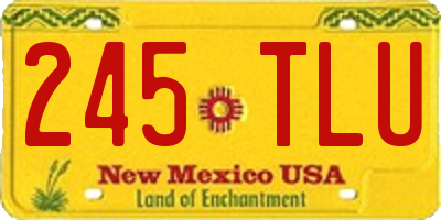 NM license plate 245TLU