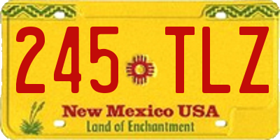 NM license plate 245TLZ