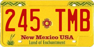 NM license plate 245TMB
