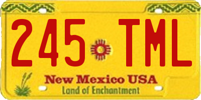 NM license plate 245TML