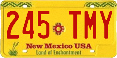 NM license plate 245TMY