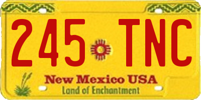 NM license plate 245TNC