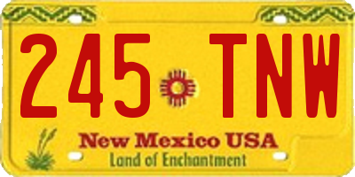 NM license plate 245TNW