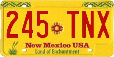 NM license plate 245TNX