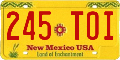 NM license plate 245TOI