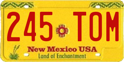 NM license plate 245TOM