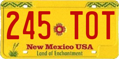 NM license plate 245TOT