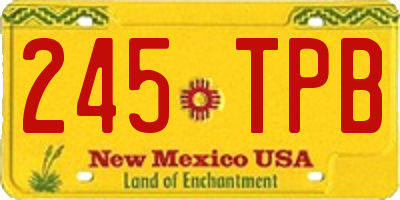 NM license plate 245TPB