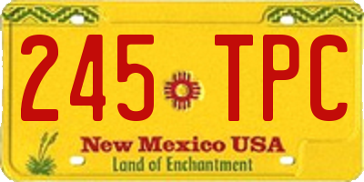 NM license plate 245TPC
