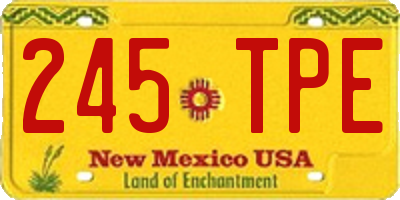 NM license plate 245TPE