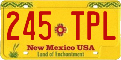 NM license plate 245TPL