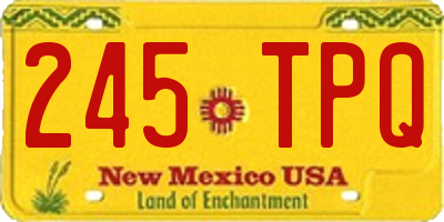 NM license plate 245TPQ