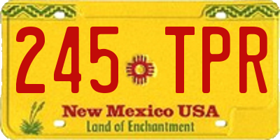 NM license plate 245TPR