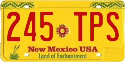 NM license plate 245TPS