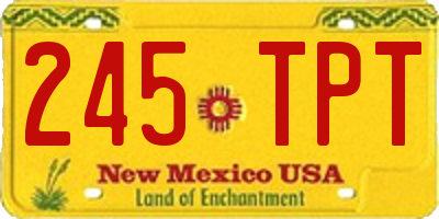 NM license plate 245TPT