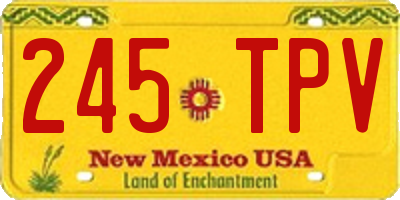 NM license plate 245TPV