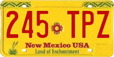 NM license plate 245TPZ