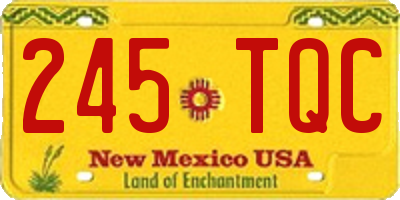 NM license plate 245TQC