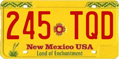 NM license plate 245TQD