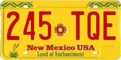 NM license plate 245TQE