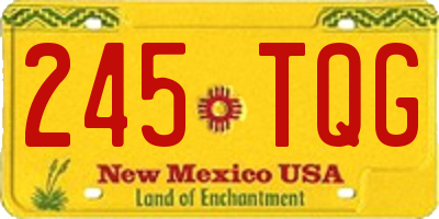 NM license plate 245TQG