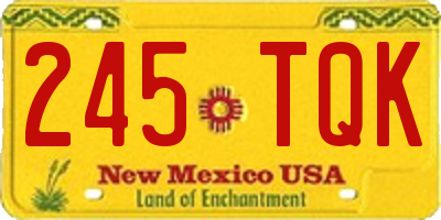 NM license plate 245TQK